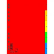 Przekładki PP A4 1-5 5 kart mix kolorów do segregatora 2237