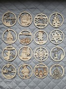 Bombka z personalizacją imienna ozdoba choinkowa drewniana