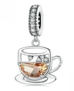 Charm do bransoletki modułowej charmsy filiżanka zawieszka wisiorek