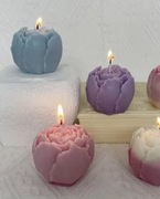 Duży PĄK PIWONII forma silikonowa 6*8.5 do odlewów Świec Mydła Gipsu Żywic 