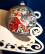 Bombka decoupage 12cm styropian