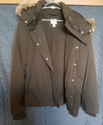 Kurtka zimowa rozmiar 44 H&M kolor khaki z kapturem