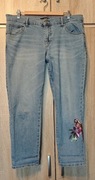 Zero jeansy cekiny papuga proste  40/42