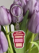 Brelok kubek termiczny ręcznie haftowany