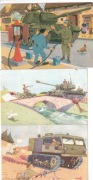 Czołgi. Wojska pancerne. (Humor) - 3 pocztówki