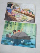 Puzzle disney królewna Śnieżka  i księga dżungli mowgli