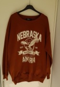 Bluza camel z napisem Nebraska America.