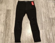 Spodnie jeansowe HOLLISTER California HIGH-RISE CROP SUPER SKINNY ! 26/24