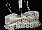 Nowy top Only XL beżowy w niebieskie kropki