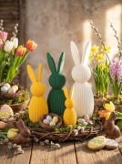 ZAJAC WIELKANOCNY 4 SZT EASTER BUNNY DEKORACJA rodzina