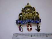 Magnes na lodówkę - 691g. BELGRAD Serbia z przywieszkami 