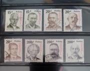 Znaczki PL z rocznika 1988, Fi 3021-28, kasowane. 