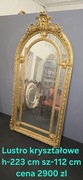 Kryształowe lustro zlote