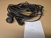 Kabel zasilający czarny, PE+N, 10/16A,250V, 1,5 m