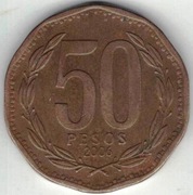 Chile 50 pesos 2006 25 mm nr 2