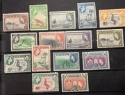 Protektorat Niasy Nyasaland 1953 Królowa Elżbieta II pełna seria 