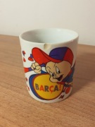 Kubek kolekcjonerski FC Barcelona 1997r prosiaczek Porky Looneytunes