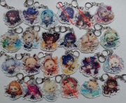 Genshin Impact Anime Brelok Keychain Gra Dziewczyny Kobiety