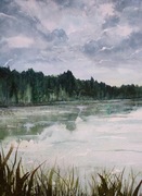 Akwarela oprawiona "Nostalgia"