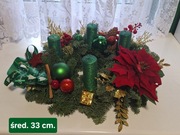 Wianek Świąteczny bożonarodzeniowy na stół,  jodła nobilis 