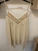Bluzka top 38 M boho frędzle zwiewna