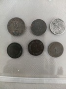 5 Pfenning 1905+1921, 2pf 1876, 2x1pf 1875i 1876