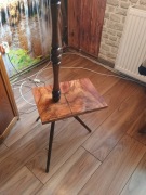 Piękny stolik lampa nocna z PRL-U 