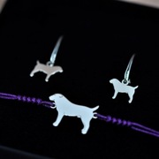 Owczarek środkowoazjatycki - bransoletka i kolczyk