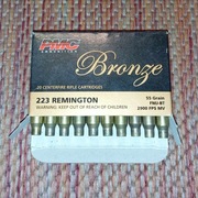 PMC BRONZE łuski + pudełko. 20 łusek 5,56x45 (.223 REM) - AR15, Beryl, 5,56