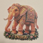Magnes na lodówkę akrylowy India Indie Taj Mahal Ganges(44) Słoń