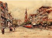 Gdańsk  21 x 30 cm Akwarela 
