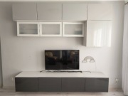 Drzwi/front biały/szklany 60x38 cm IKEA BESTA GLASSVIK