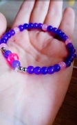 Fioletowa bransoletka handmade