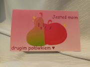 Kartka walentynkowa "Jesteś moim drugim połówkiem"