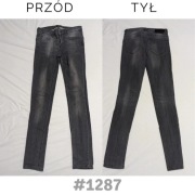Jeansy spodnie jeansowe szare minimum 28/34 skinny S/36