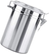 Hermetyczna puszka pojemnik na kawę, herbatę stal nierdzewna 16 cm 