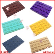 LEGO 3032 PŁYTKA 4x6 śred. lazurowy fioletowy brązowy c.niebieski żółty Tan