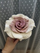 Róża kwiat wykonany szydełkiem wys. ok. 33 cm