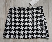 Cekinowa spódnica mini czarno biała w pepitke Zara rozmiar M