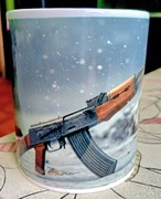 Nowy Kubek Ceramiczny AK-47 prezent dla miłośników militaria karabinów 