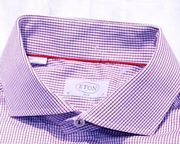 Eton koszula L 43 Slim Cambridge Twofold checked boggi milano isaia