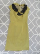 Vissavi sukienka groszkowa 40 oliwkowy żabot