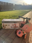Scoot & Ride, Highwaykick 1, jeździk i hulajnoga 2w1, Peach + KASK