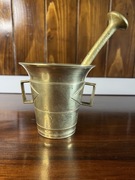 Stylowy Mosiężny Moździerz z Tłuczkiem - Idealny do Kuchni/Dekoracji