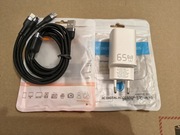 MOCNA MINI ŁADOWARKA GaN 65W PD + KABEL 3w1 USB-C/micro USB/Apple Lightning