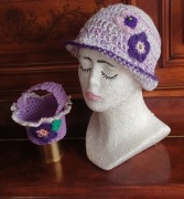 Szydelkowy komplet wielkanocny dla dziewczynki w wieku 4-7 