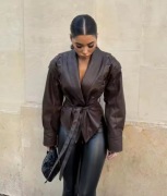 Ramoneska skóra z wiązaniem r.S