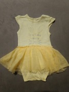 Body Sukienka Bodosukienka Żółta Tiulowa Króliczek Rozmiar 80