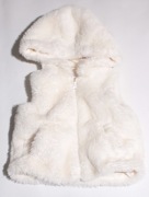 F&F* Puszysta polarowa kamizelka z kapturkiem 62/68 cm