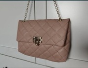 Mała pikowana torebka różowa